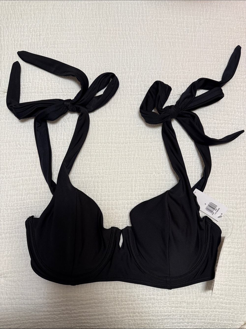 Old Navy Black Bikini Top with Tie Straps